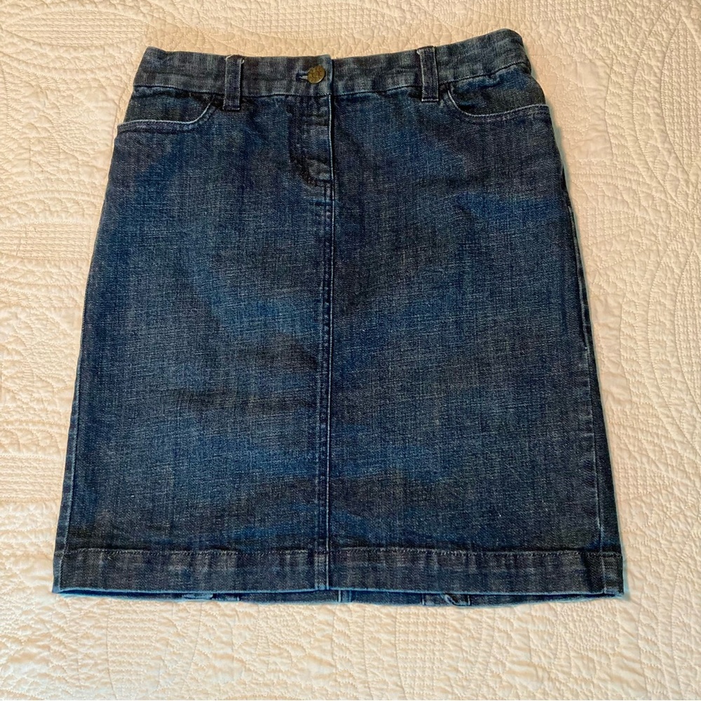 J. Crew Blue Denim Pencil Skirt size 6